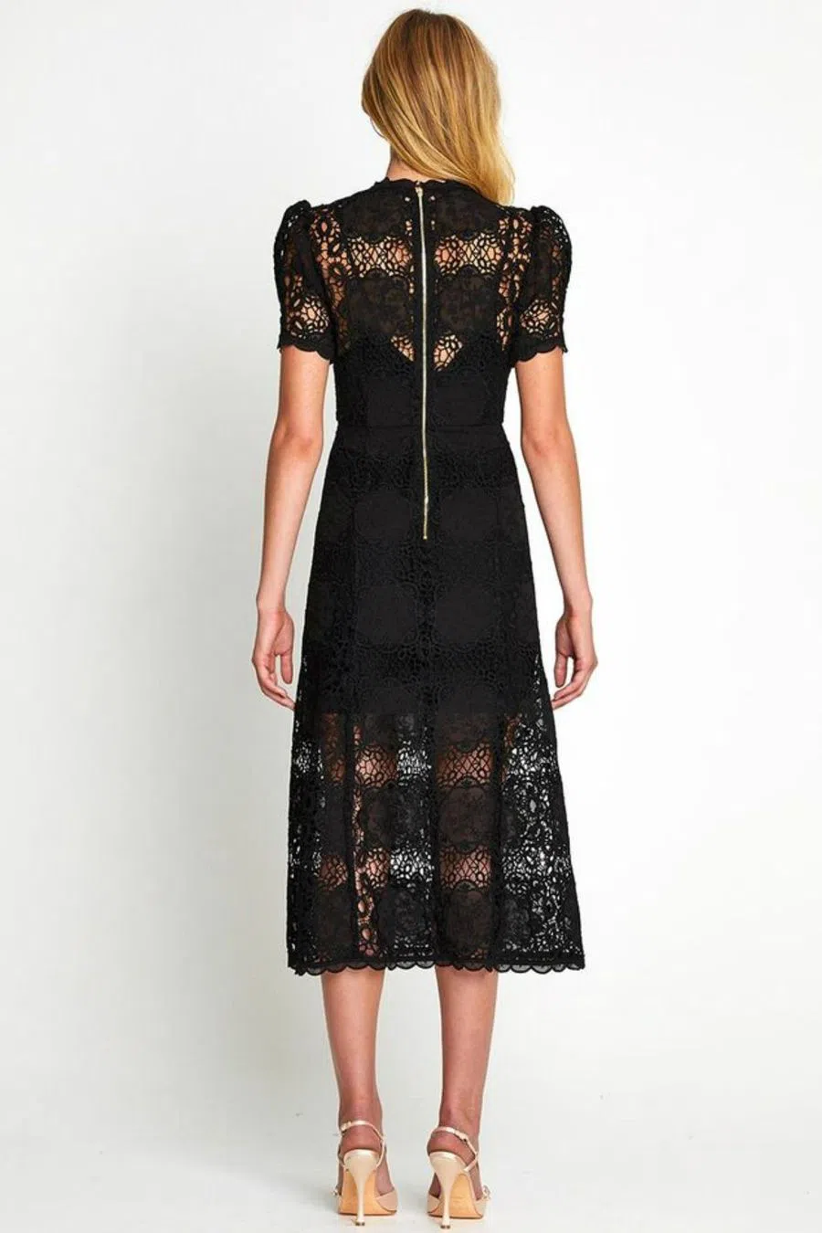 Alice McCall Diamond Veins Midi Dress Black Size XS  - Image 2