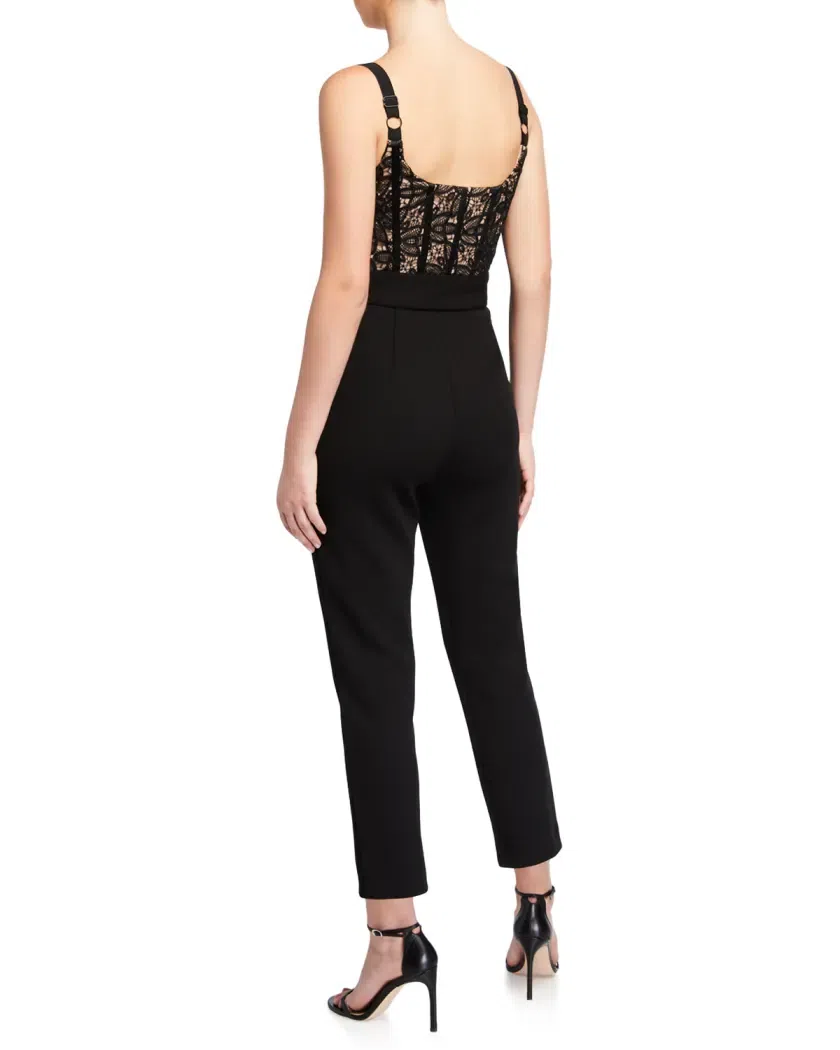 Misha Collection Ariella Lace Jumpsuit Black Size 10 - Image 4