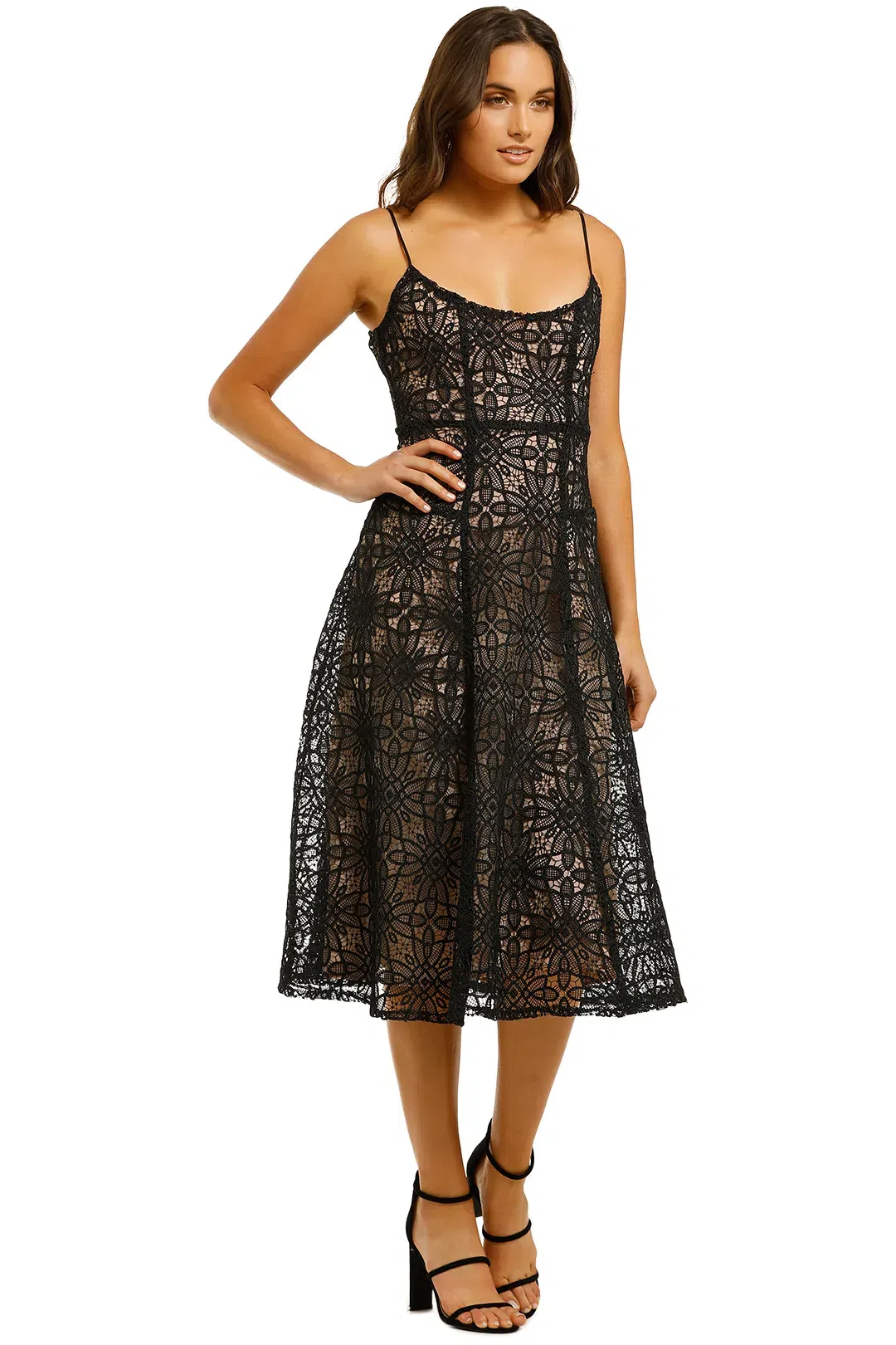 Misha Collection Marzia Midi Dress Black Size 10 - Image 2