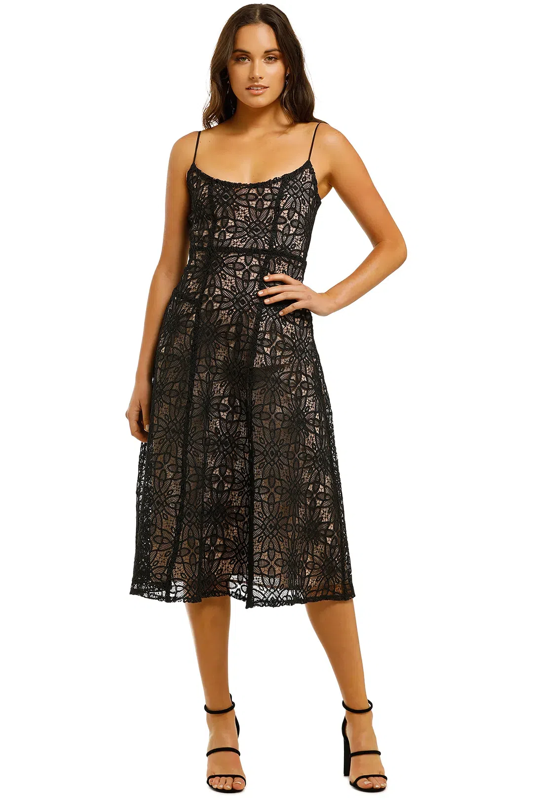 Misha Collection Marzia Midi Dress Black Size 10 - Image 1