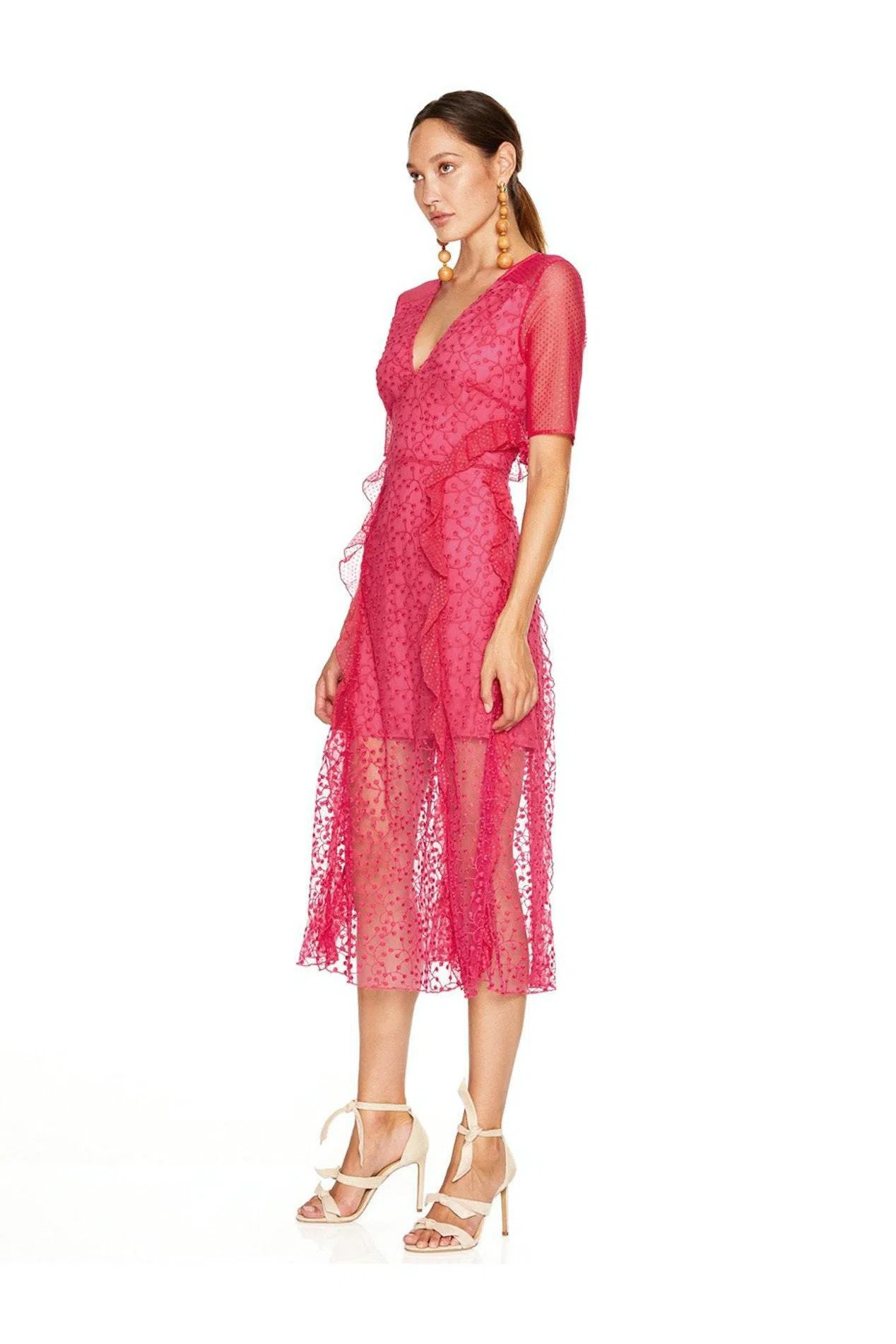 Talulah Fuschia Delight Midi Dress Pink Size S / 10 - Image 2