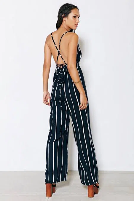 Faithfull the Brand Shutterbabe Jumpsuit Tilbury Stripe Size XS / 8  - Image 5