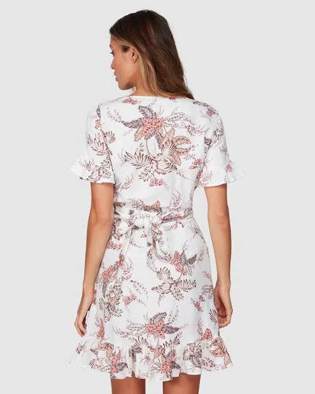 Tigerlily Mazari Wrap Mini Dress Floral Size 8 - Image 3