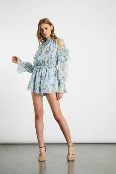 Elliatt Atlantic Playsuit Blue Floral Size XS / 6 - Image 3