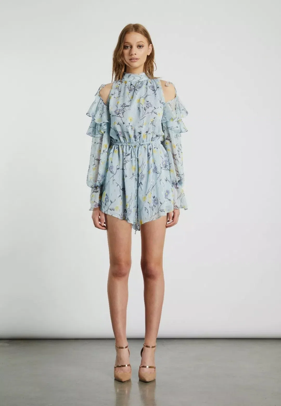 Elliatt Atlantic Playsuit Blue Floral Size XS / 6 - Image 4