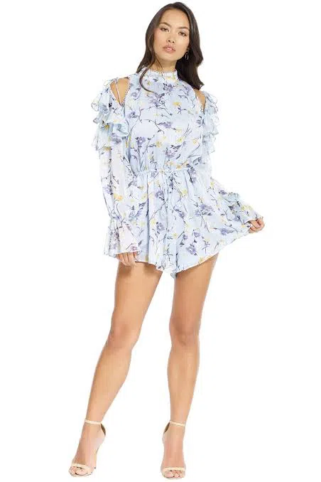Elliatt Atlantic Playsuit Blue Floral Size XS / 6 - Image 6