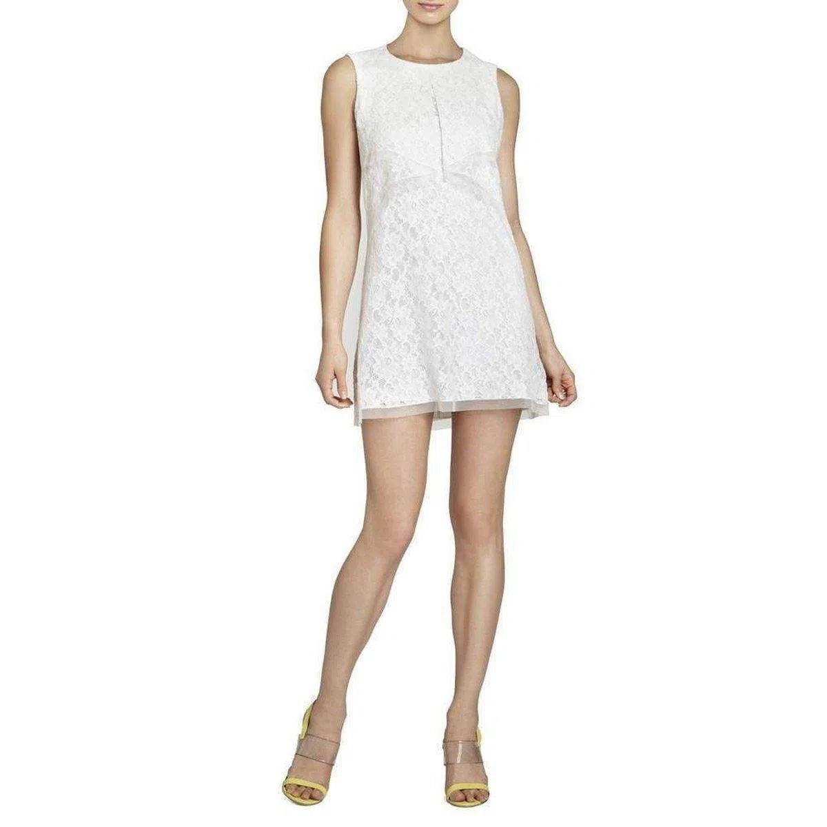 BCBGMAXAZRIA Amelie White Lace Mini Dress Size XS - Image 1