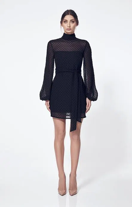 Misha Collection Nadine Mini Dress Black Size 8 - Image 3