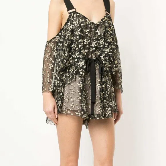 Alice McCall Bye Bye Baby Playsuit Black Size 6 - Image 2