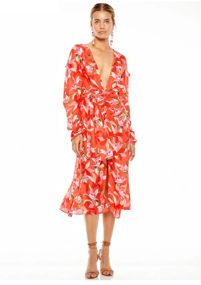 Talulah Daiquiri Midi Dress Red Strawberry Size XS - Image 2