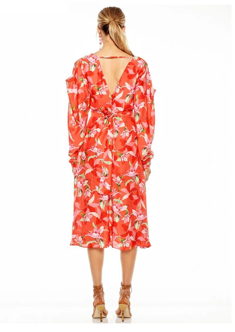 Talulah Daiquiri Midi Dress Red Strawberry Size XS - Image 1