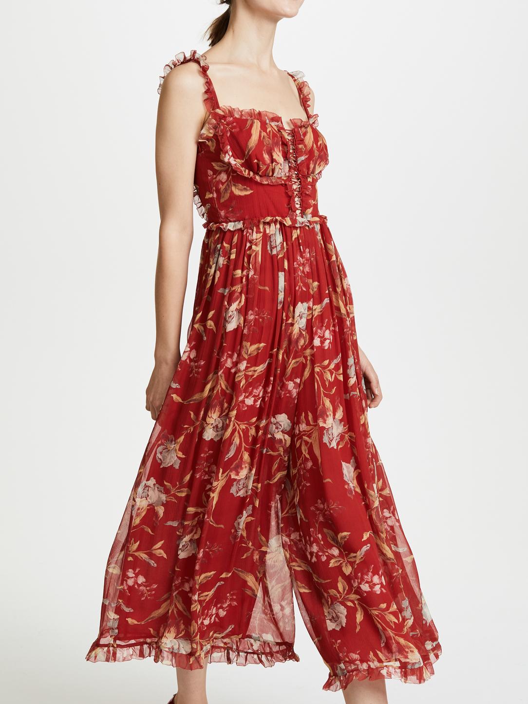 Zimmermann Corsair Iris Corset Jumpsuit Washed Iris Size 8 - Image 2