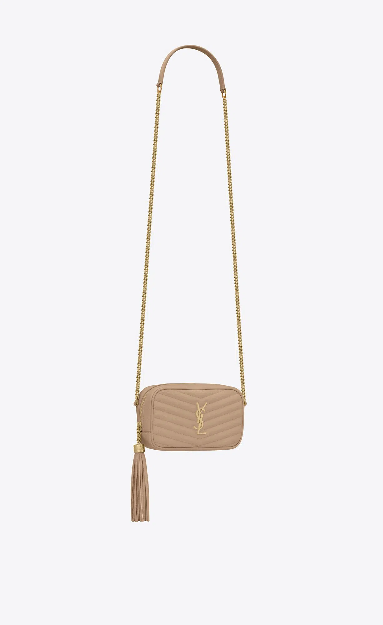 YSL Lou Mini Bag Beige - Image 3