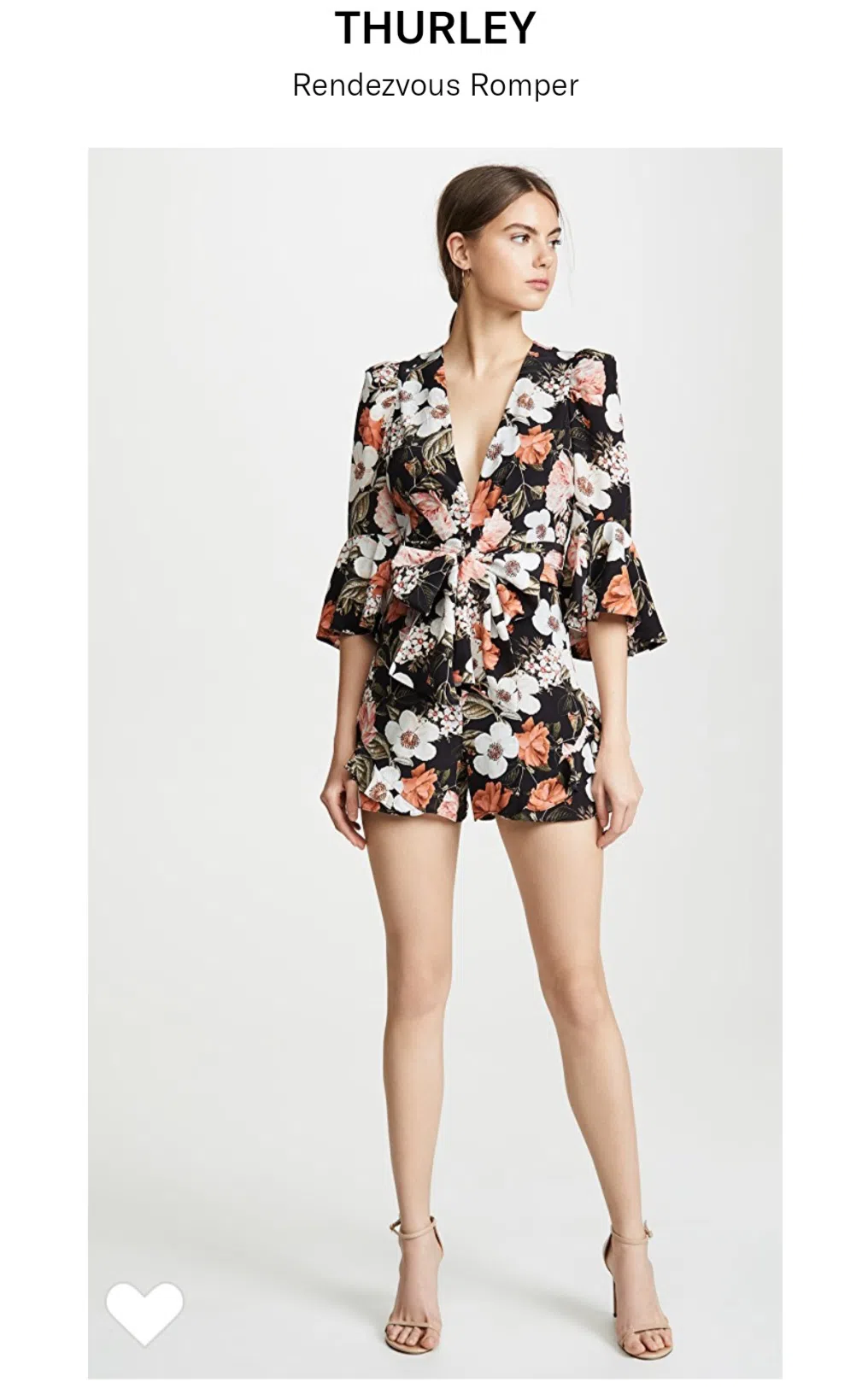 Thurley Rendezvous Playsuit Floral Print Size 10 - Image 4