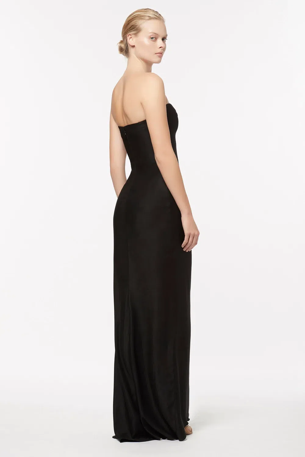 Manning Cartell Asymmetrical Games Strapless Gown Black Size 6 - Image 4