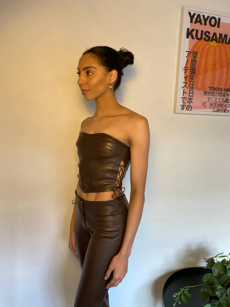 I.AM.GIA Vena Top & Estyn Pants Set Brown Size 6 - Image 5