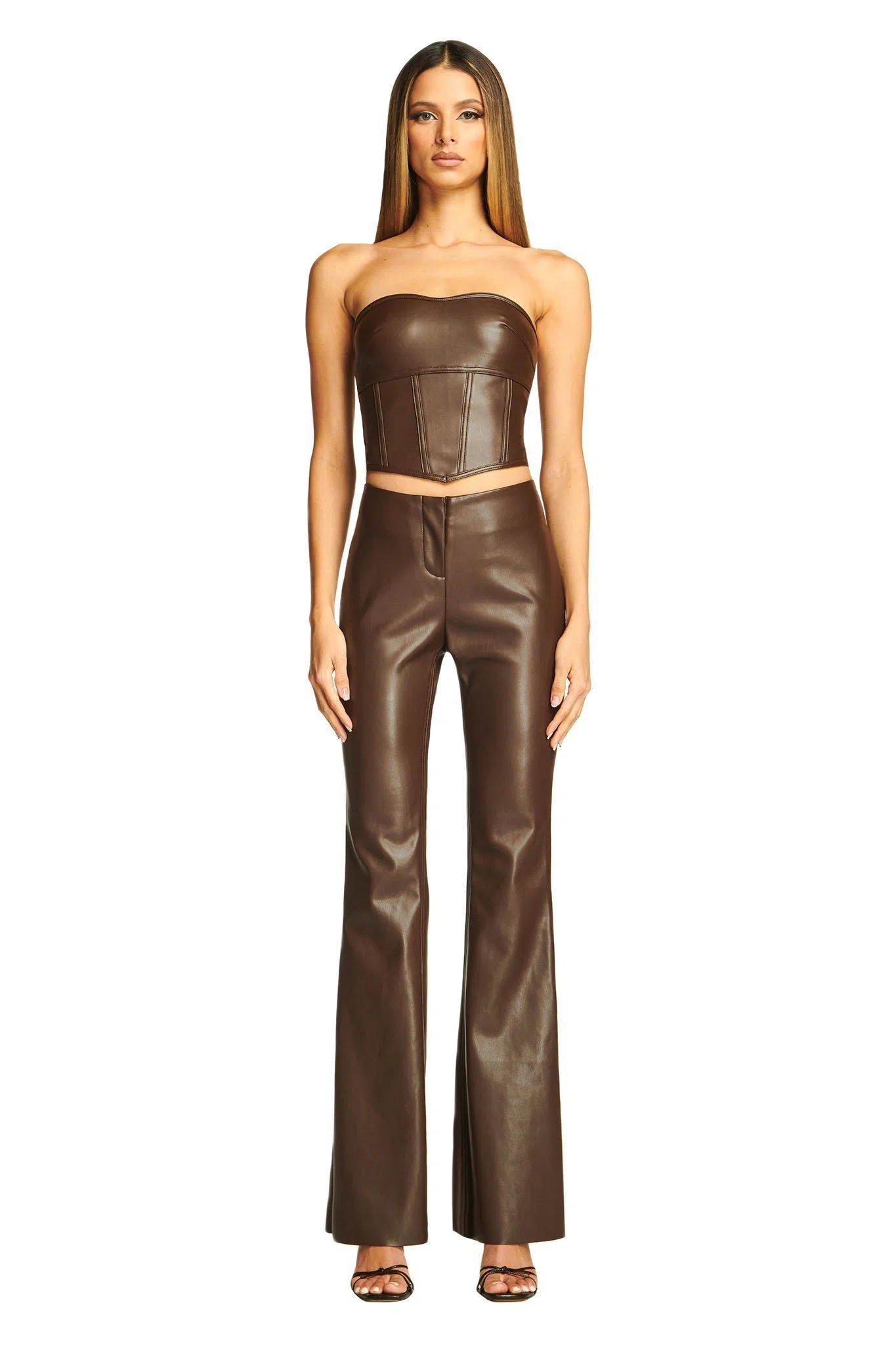 I.AM.GIA Vena Top & Estyn Pants Set Brown Size 6 - Image 1