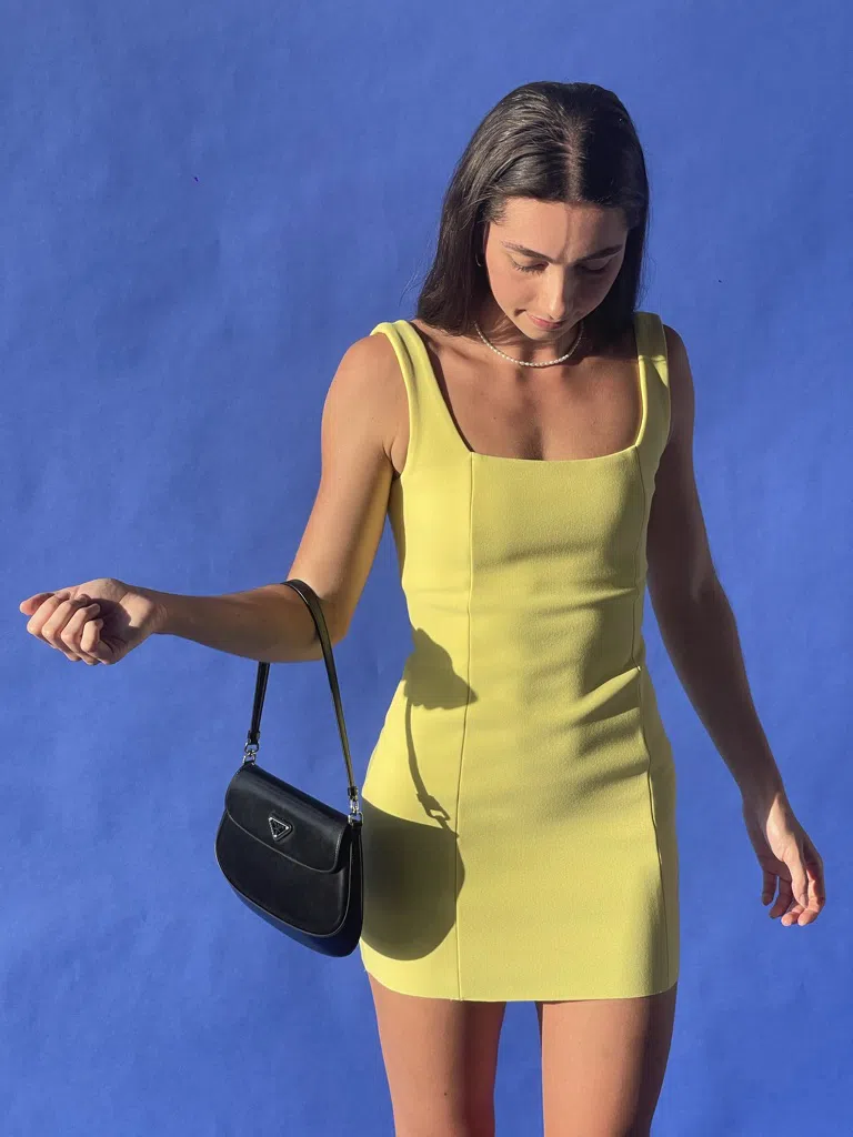 Bec & Bridge Gemma Mini Dress Banana Yellow Size AU 6    - Image 4