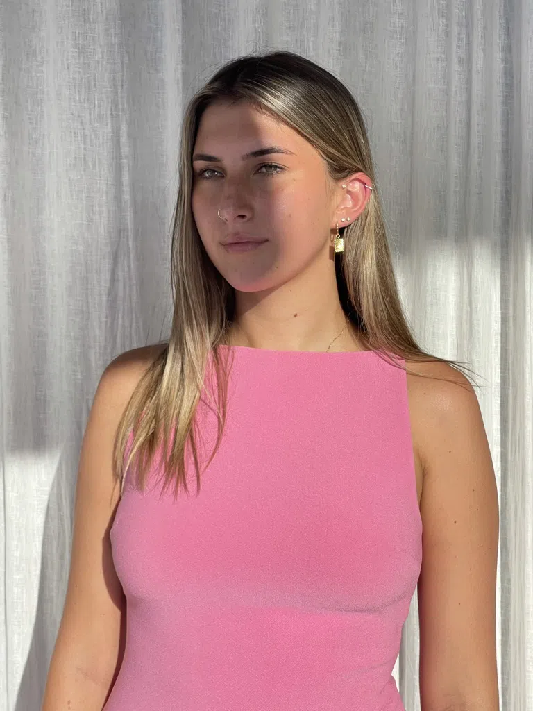 Bec & Bridge Clover Mini Dress Pink Size 10  - Image 5