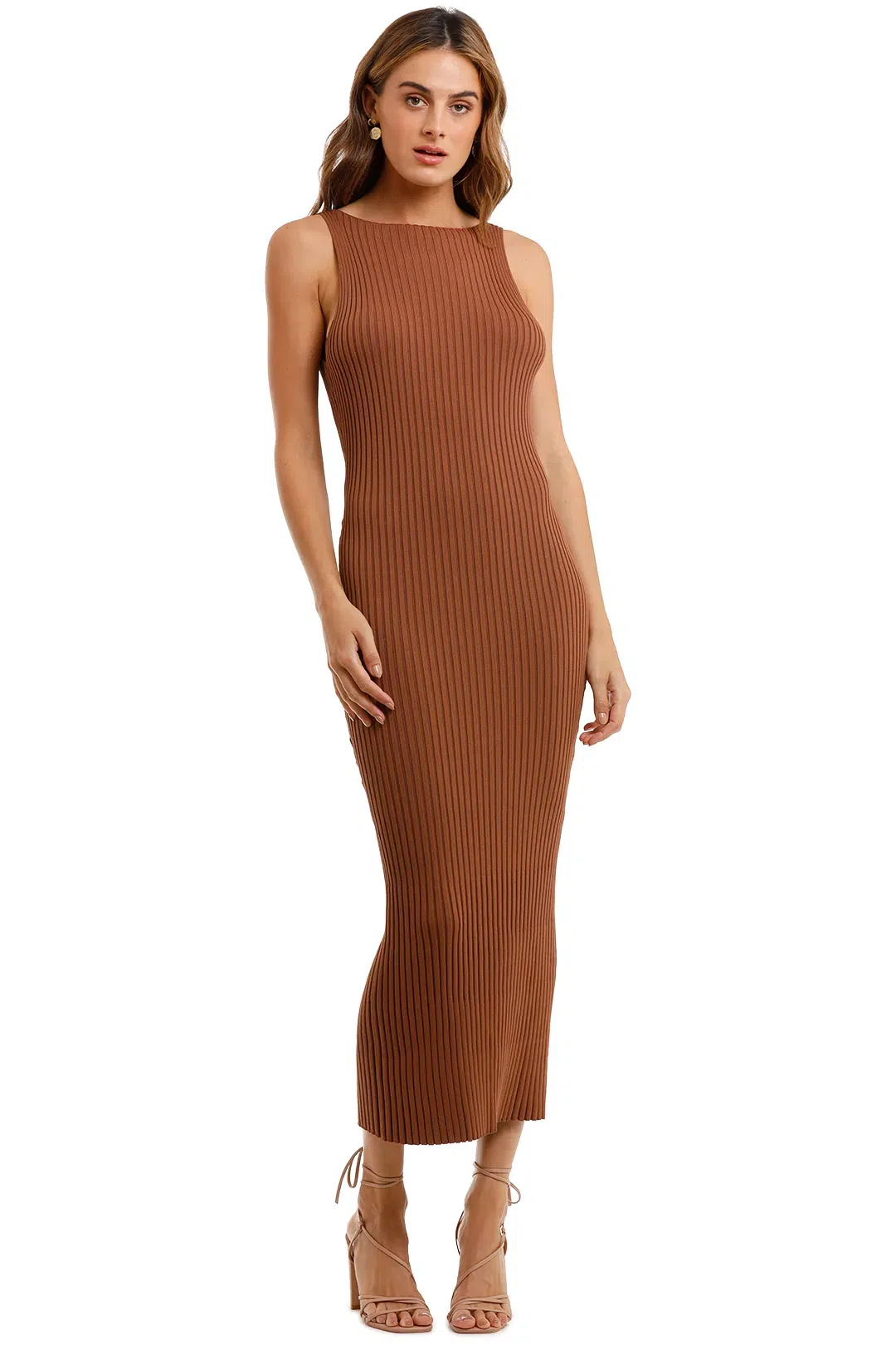 Bec & Bridge Déjà Vu Midi Dress Brown Size 6  - Image 1