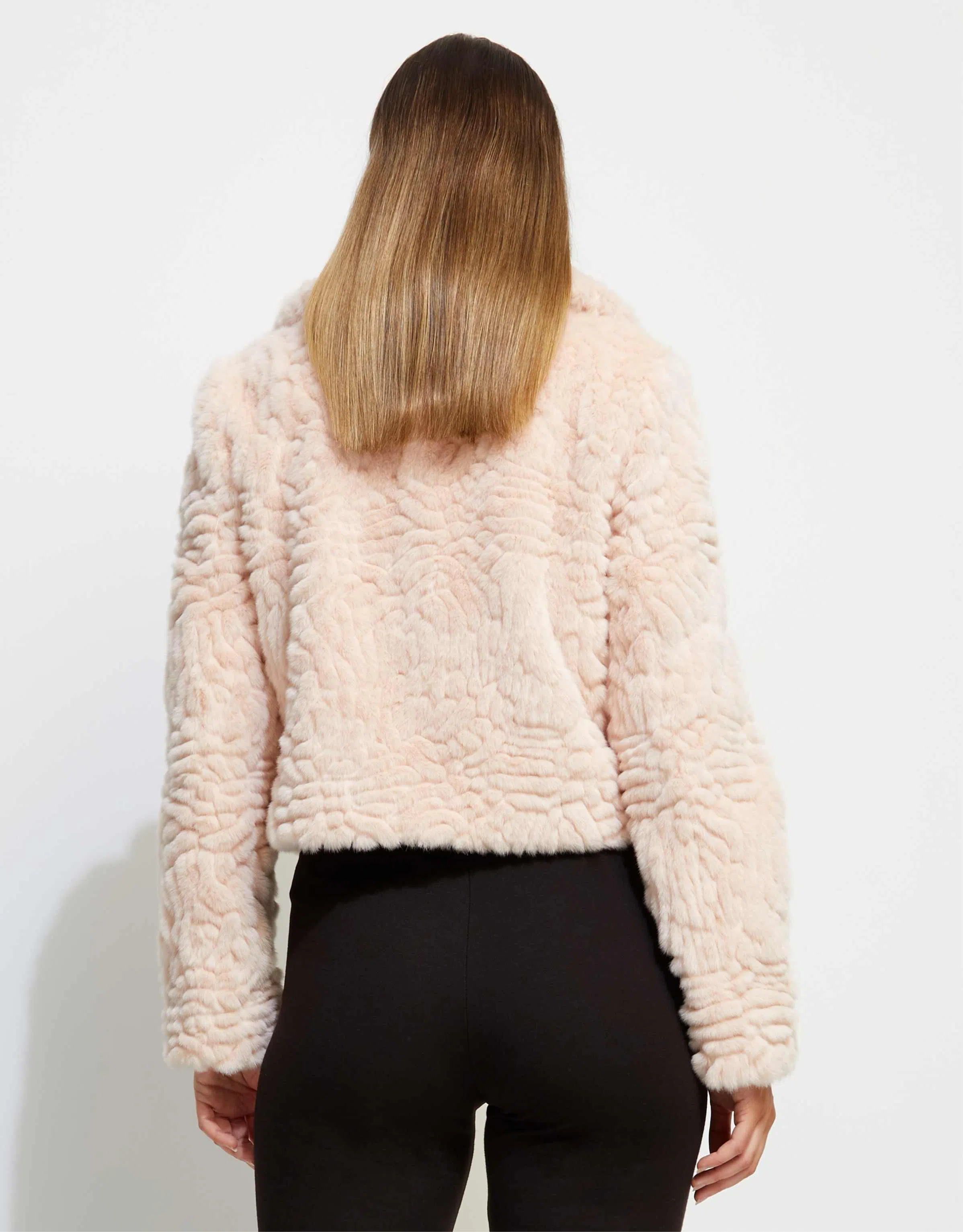 Unreal Fur Lily Jacket Peach Size 12 - Image 2