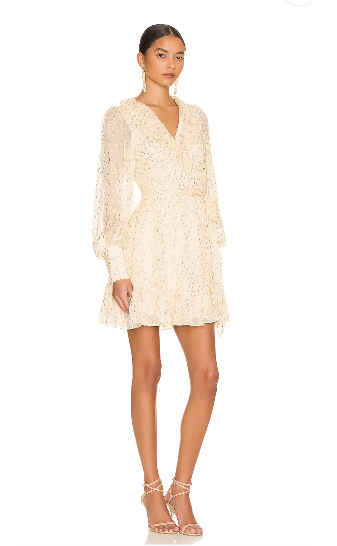 Zimmermann Lurex Wrap Mini Dress Size 4/Au 16 - Image 2