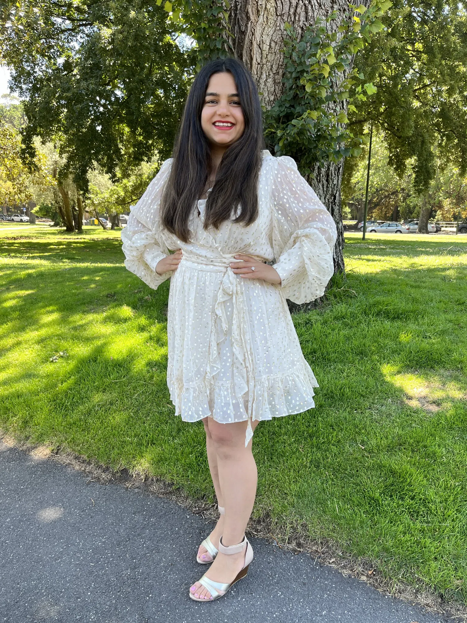 Zimmermann Lurex Wrap Mini Dress Size 4/Au 16 - Image 5