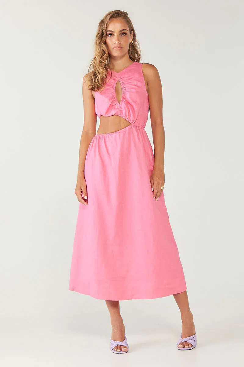 Sovere Studio Mode Midi Dress Pink Size 10 - Image 1
