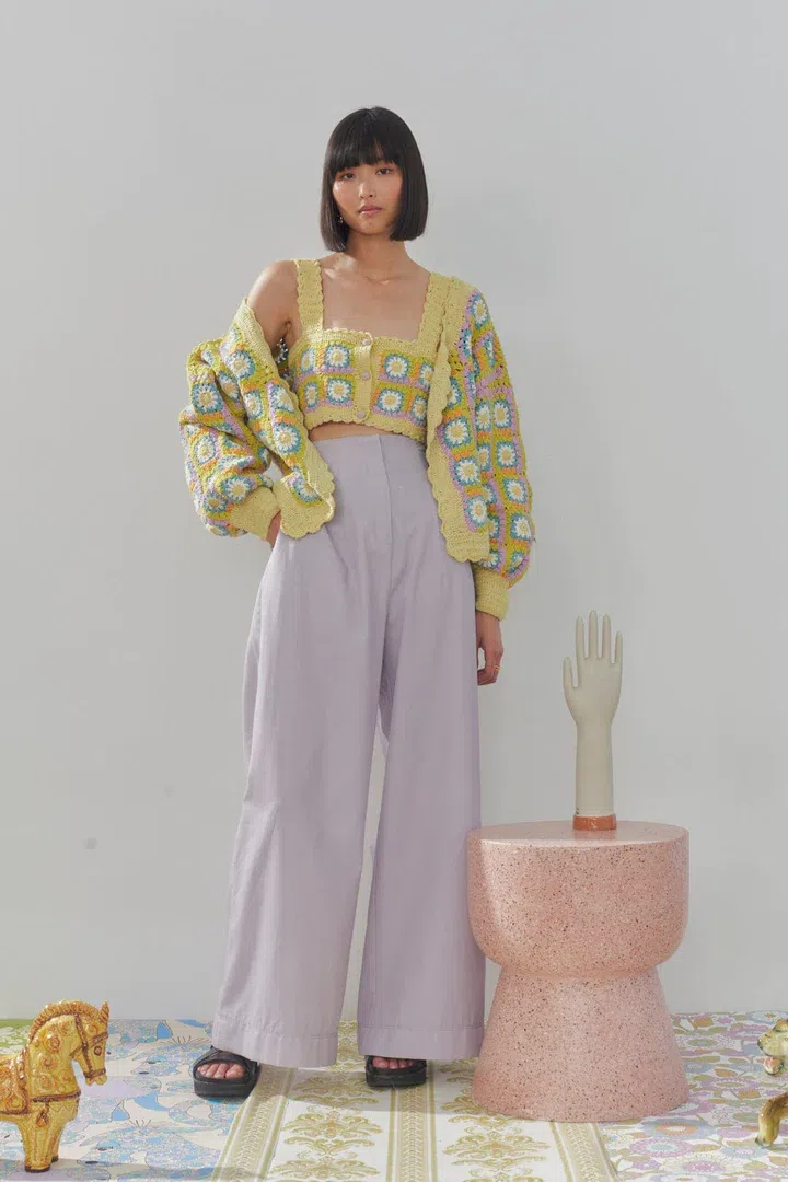 Alemais Petra Crochet Cardigan Print Size 14 - Image 2