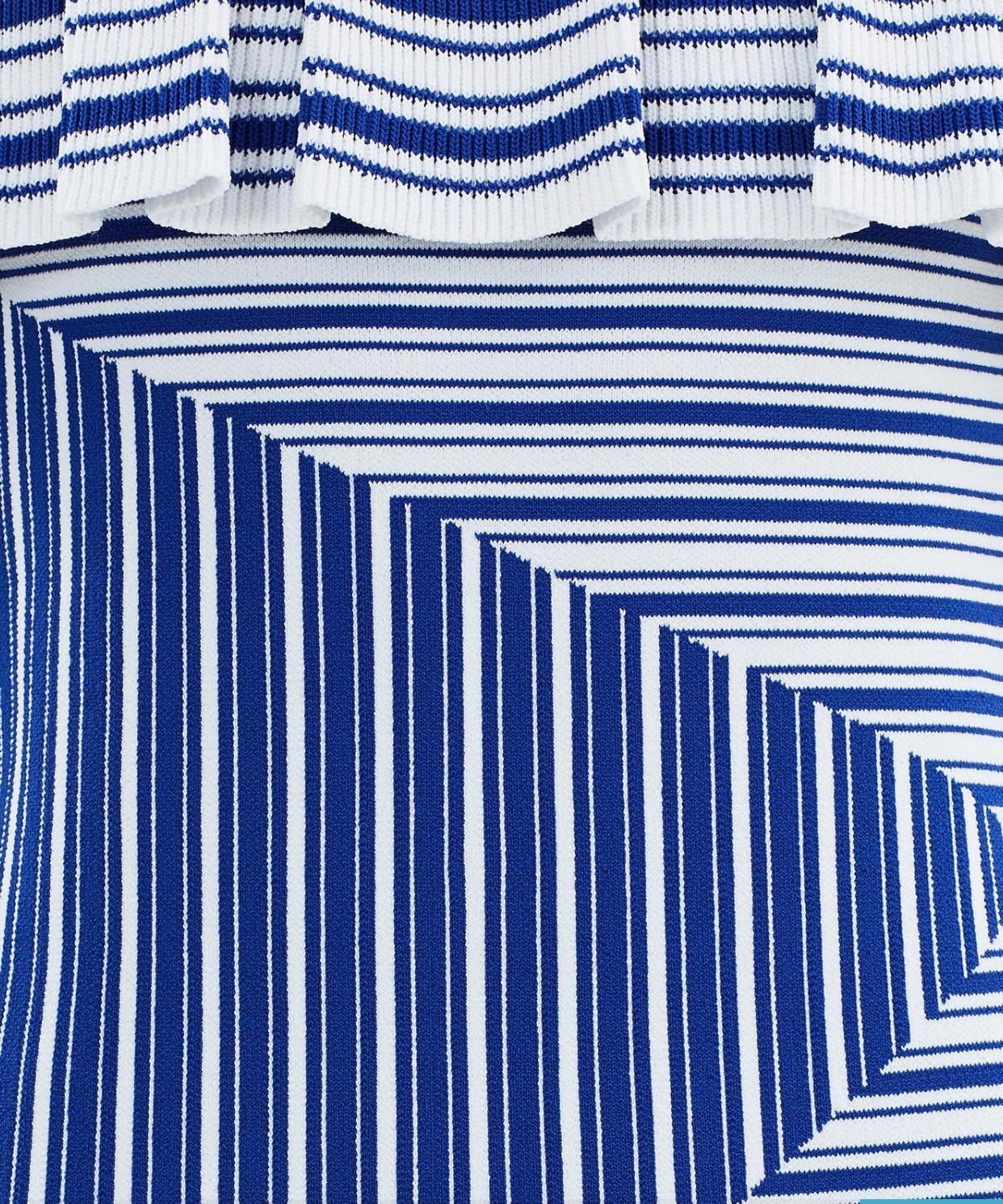 Rebecca Vallance Corsica Mini Dress Blue Stripe Size 10 - Image 4