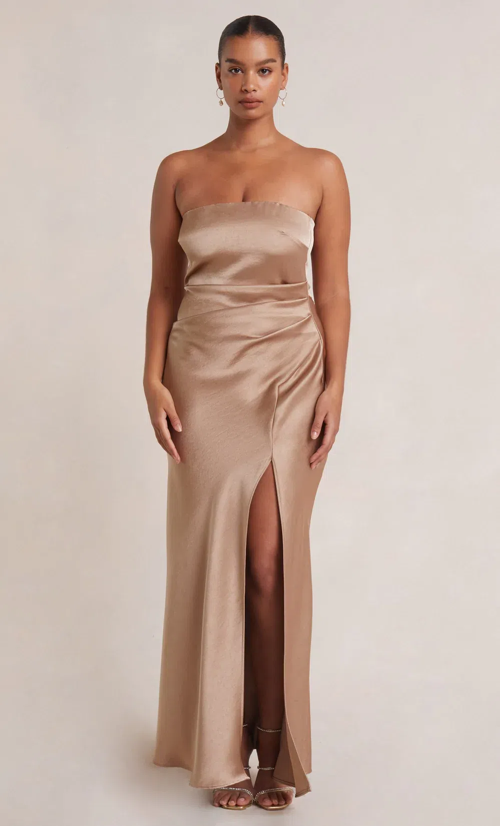 Bec & Bridge The Dreamer Strapless Dress Golden Size 6 - Image 4