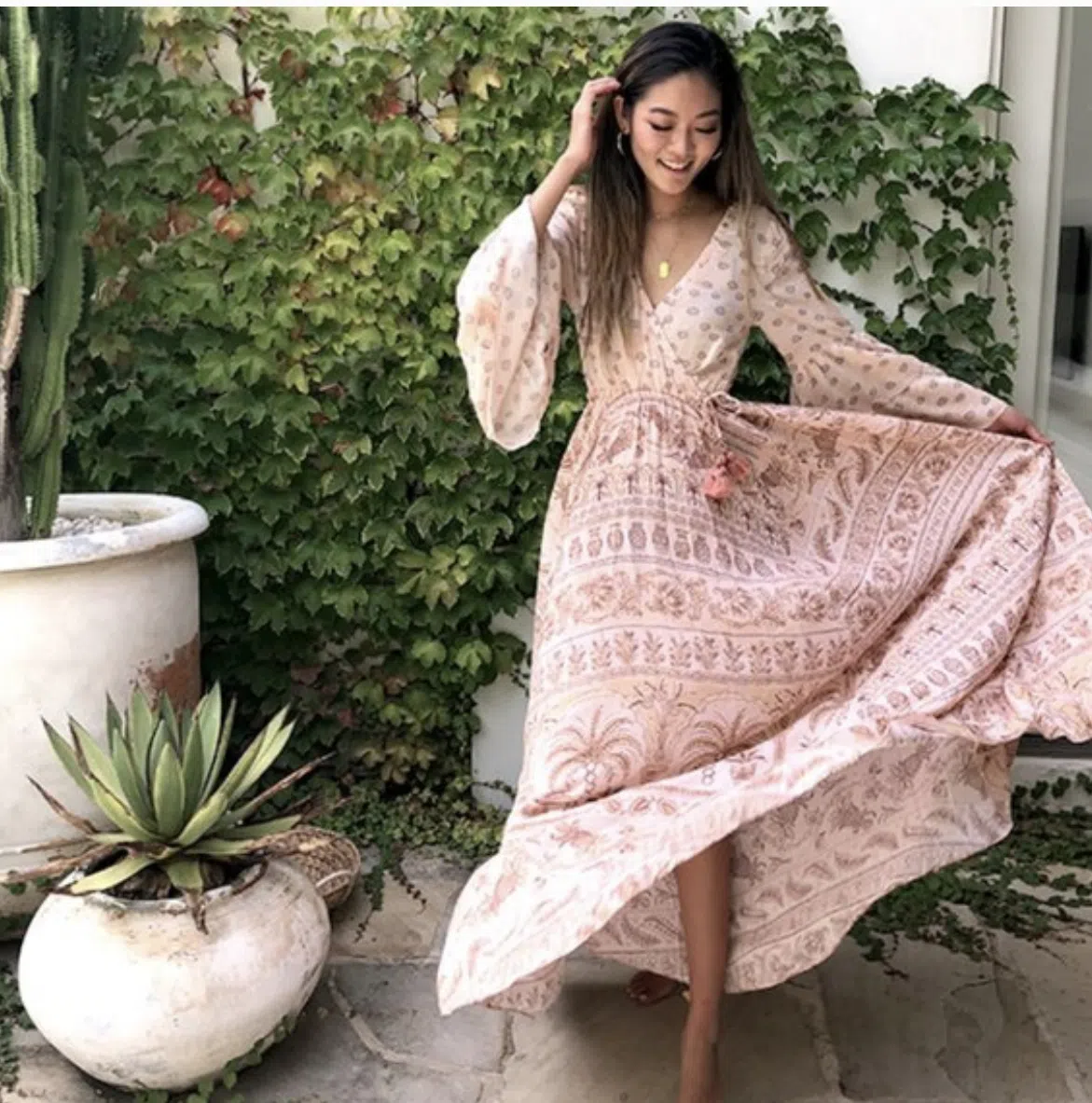 Tigerlily Aziza Maxi Dress Print Size 10 - Image 5