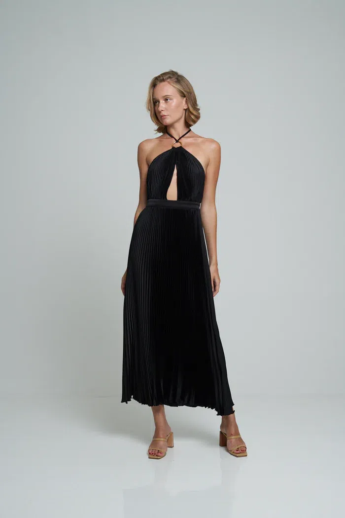 L'Idee Woman Reveil Gown Noir Size 10 - Image 1