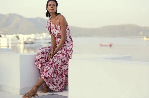 Steele Mahana One Shoulder Dress Print Size 8 - Image 3