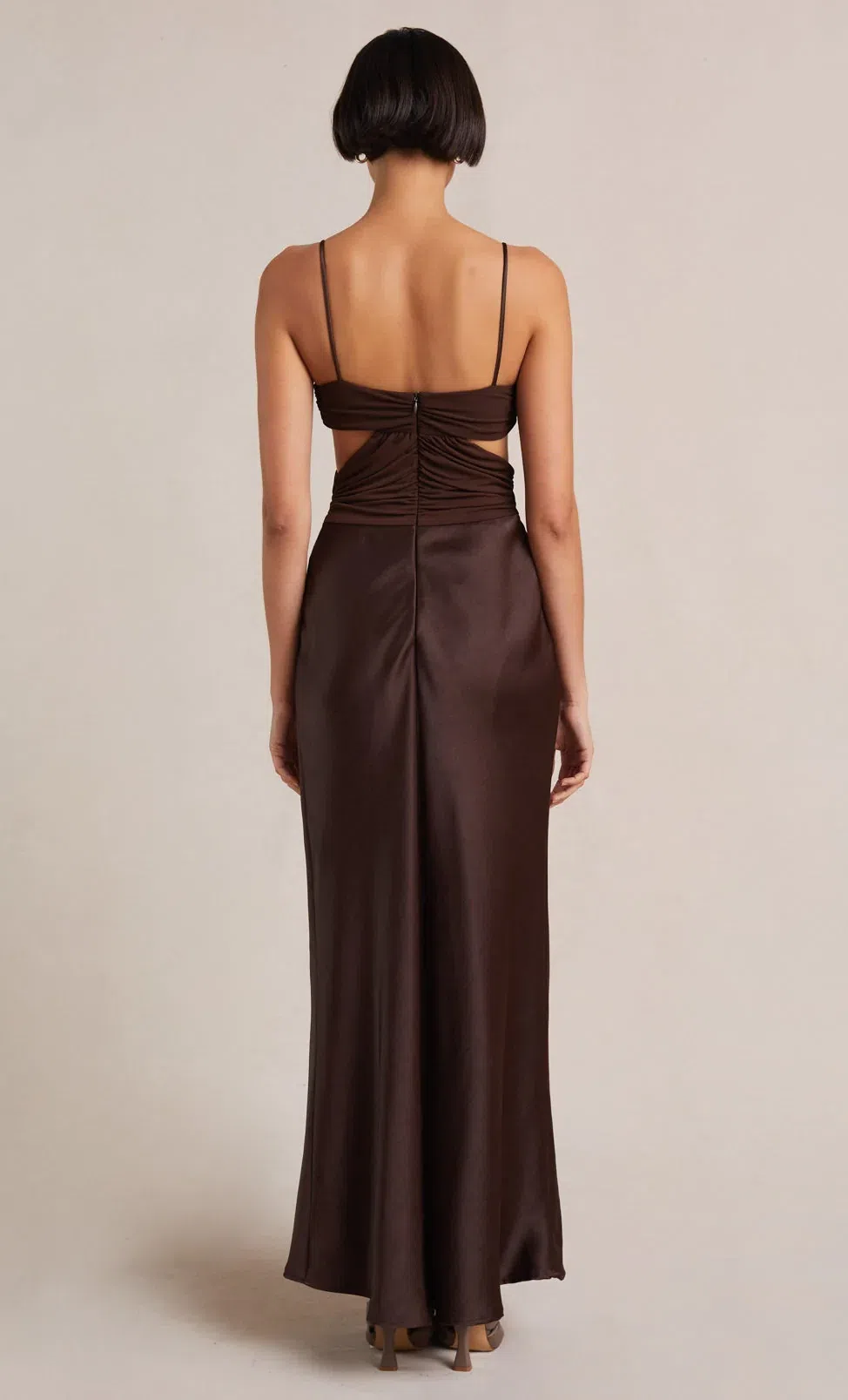 Bec & Bridge Nadia Twist Maxi Dress Chocolate Size 8 - Image 3