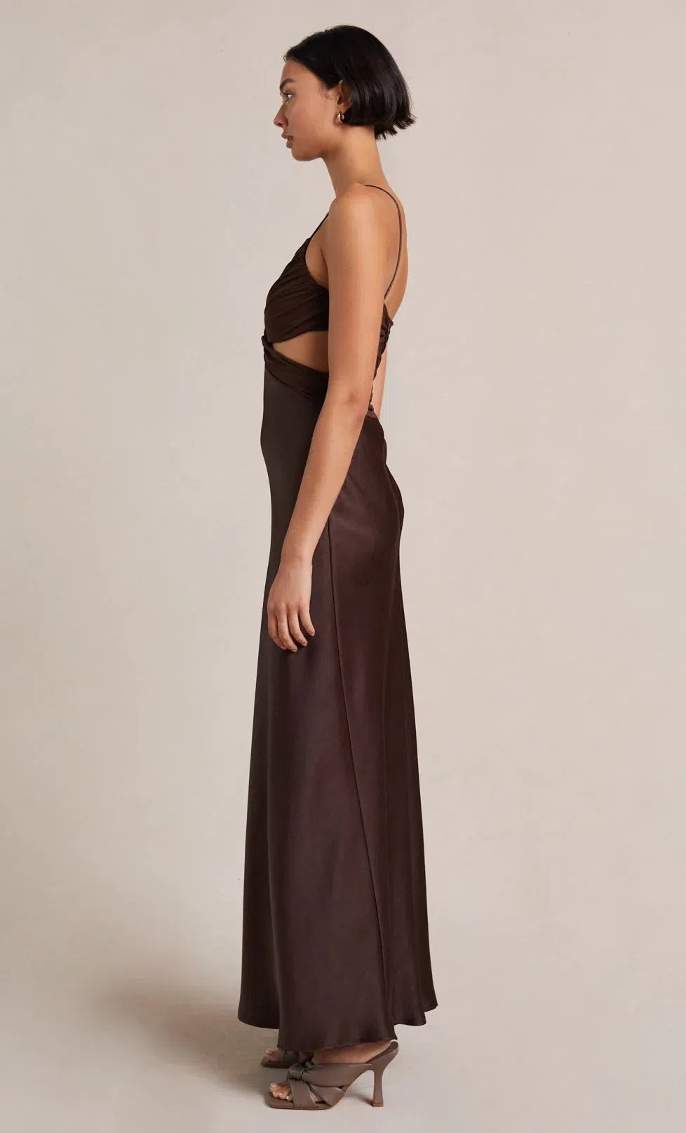 Bec & Bridge Nadia Twist Maxi Dress Chocolate Size 8 - Image 2