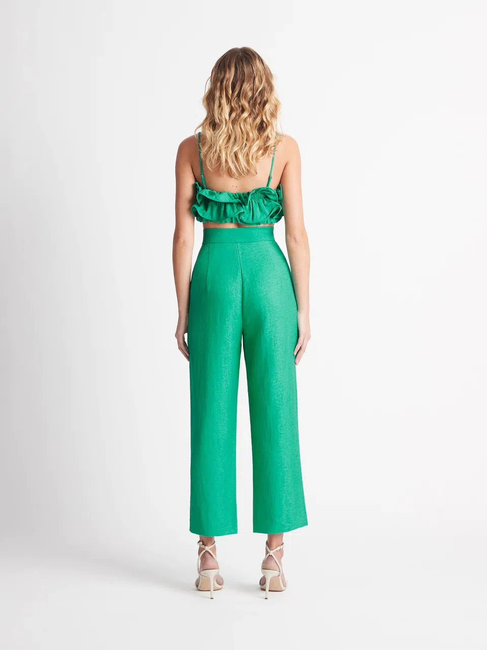 Sheike Ashley Crop Top and Pant Set Green Size 6 - Image 3
