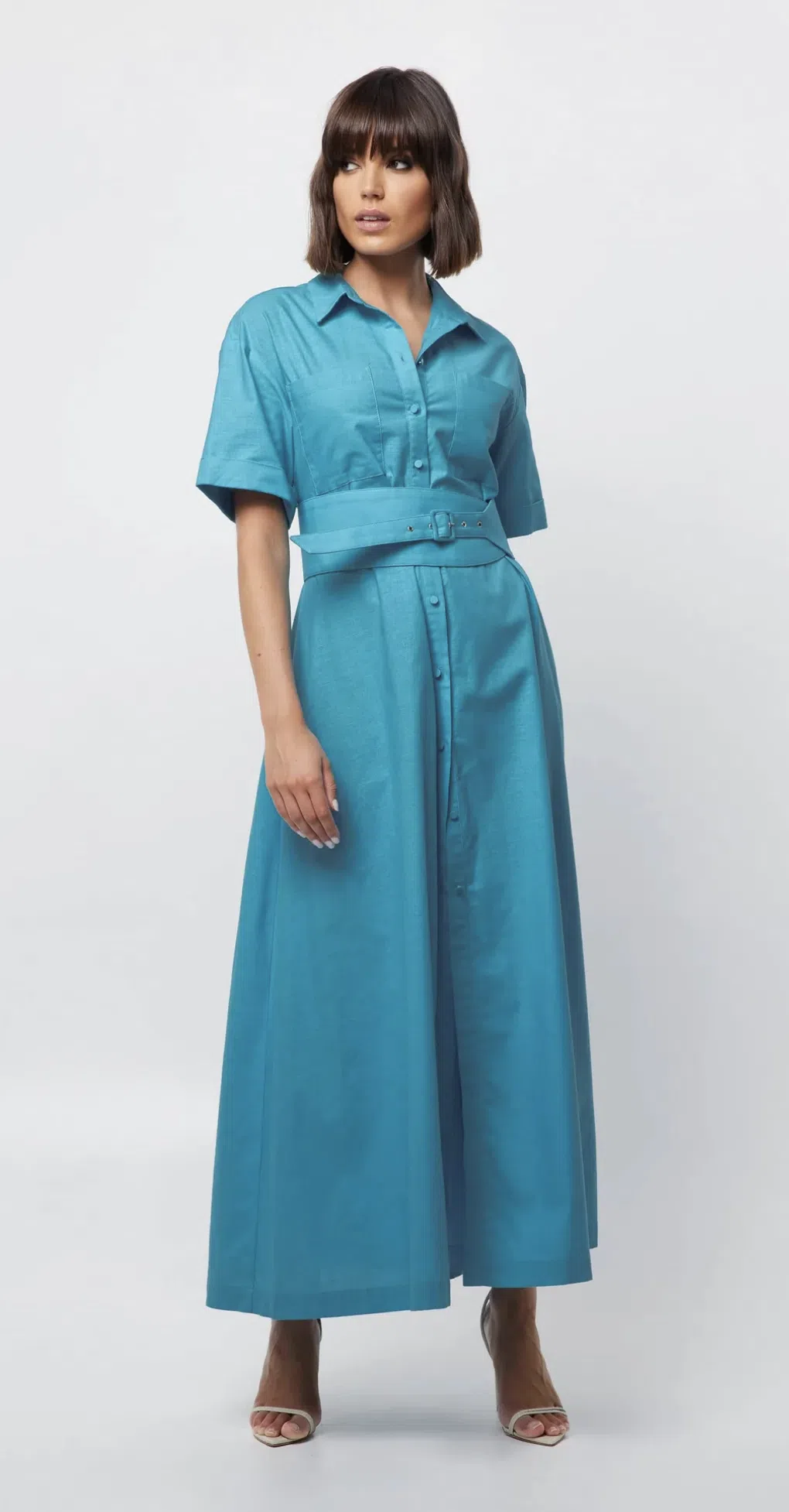 Mossman The Blue Light Shirt Dress Blue Size 16 - Image 1