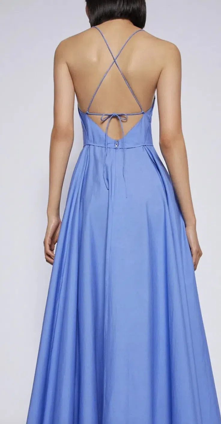 Scanlan Theodore Parachute Cotton Strappy Dress in Mauve Size 6 / XS - Image 3