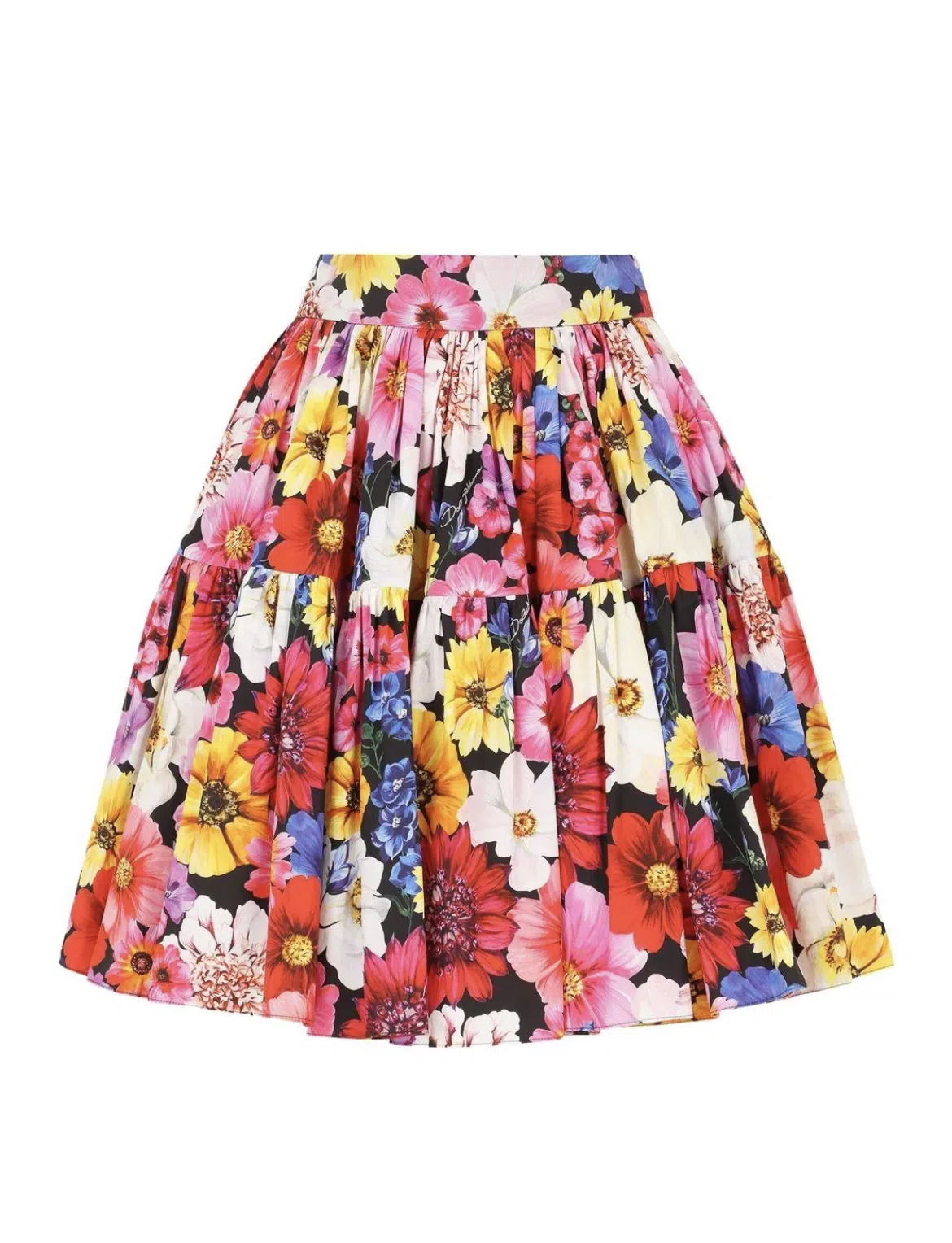 Dolce & Gabbana  Cropped Top and Garden Print Mini Skirt Set Floral Size 36/ 8 - Image 3