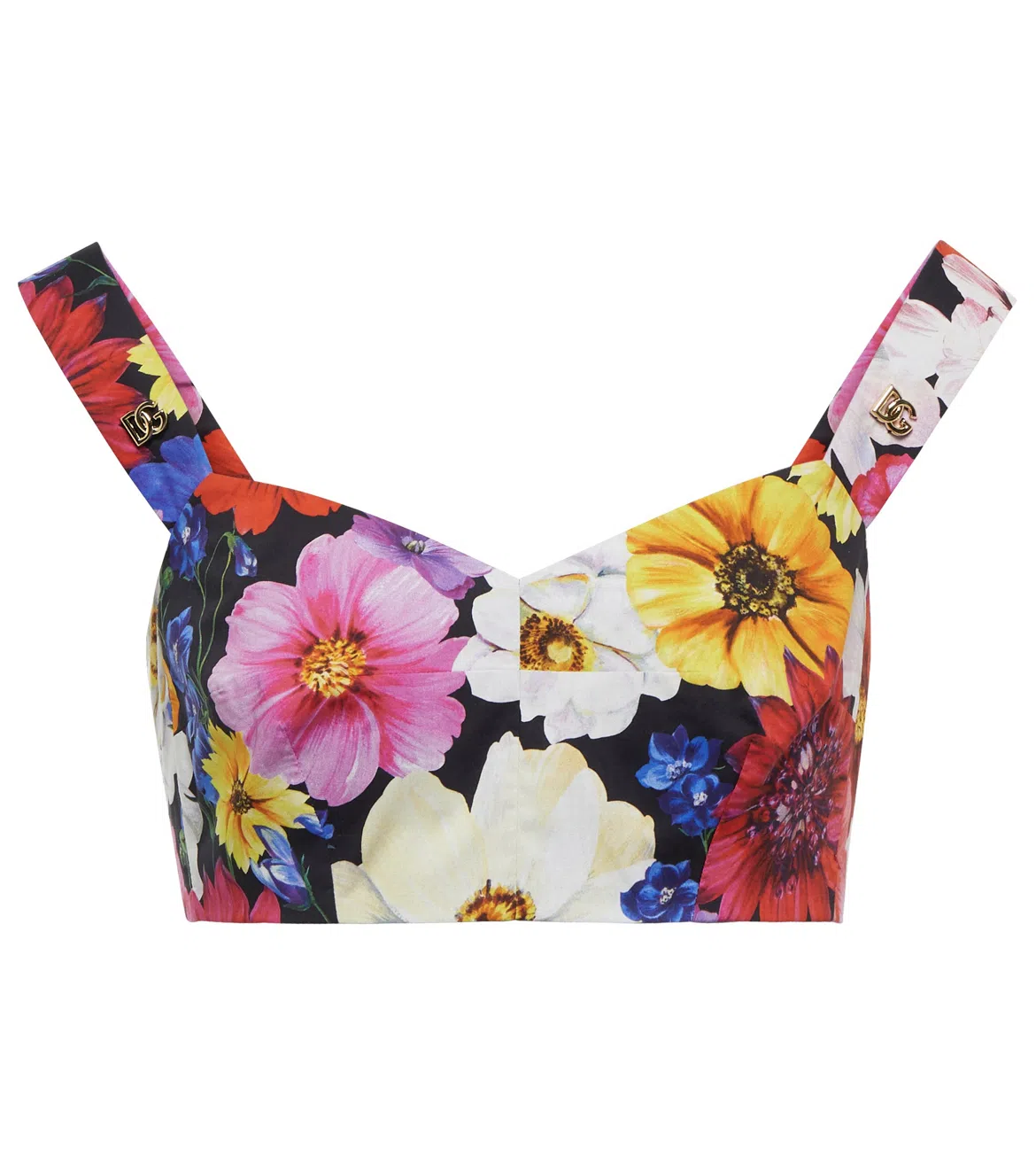 Dolce & Gabbana  Cropped Top and Garden Print Mini Skirt Set Floral Size 36/ 8 - Image 2