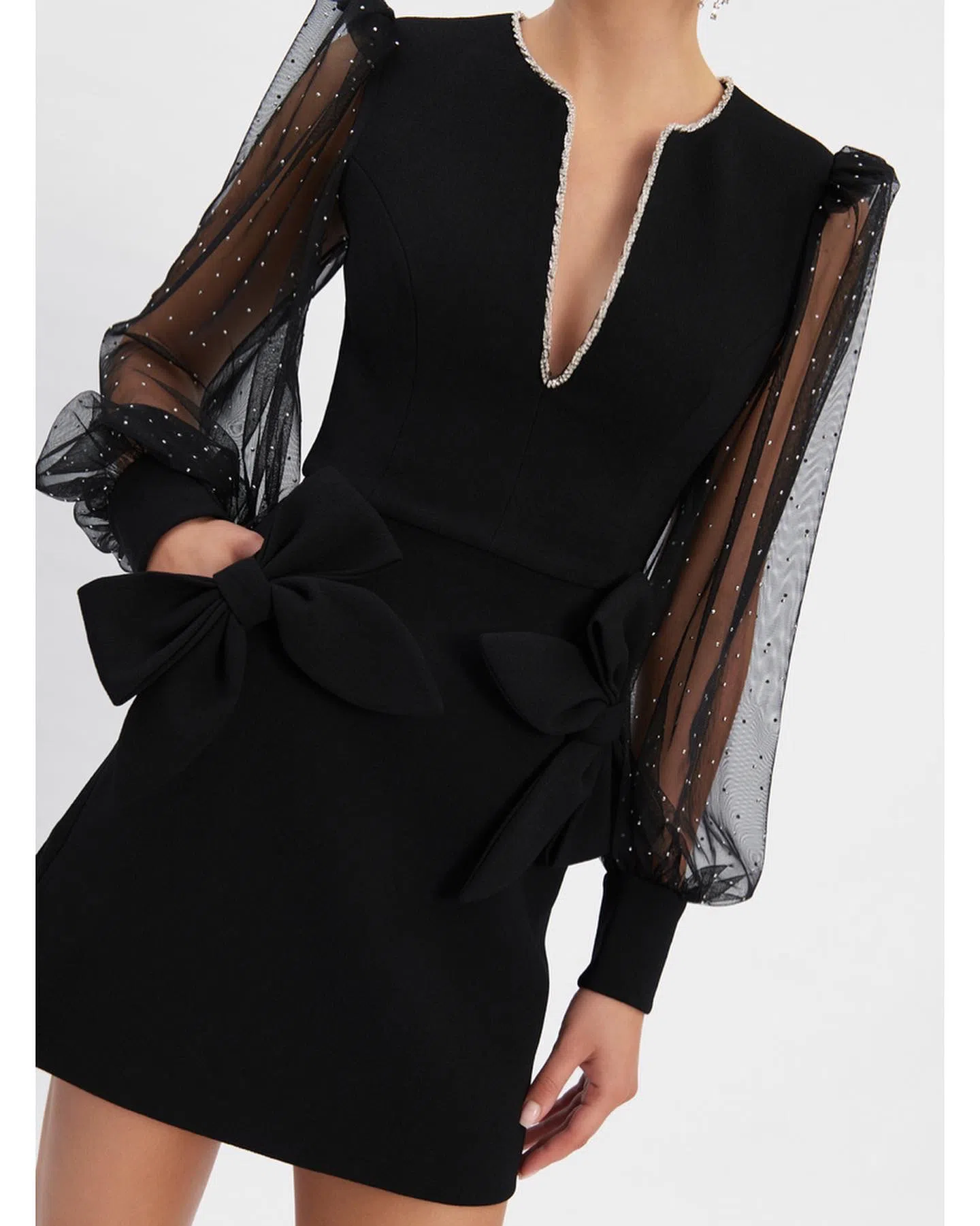 Rebecca Vallance Alyssa Mini Dress Black Size 8 - Image 2