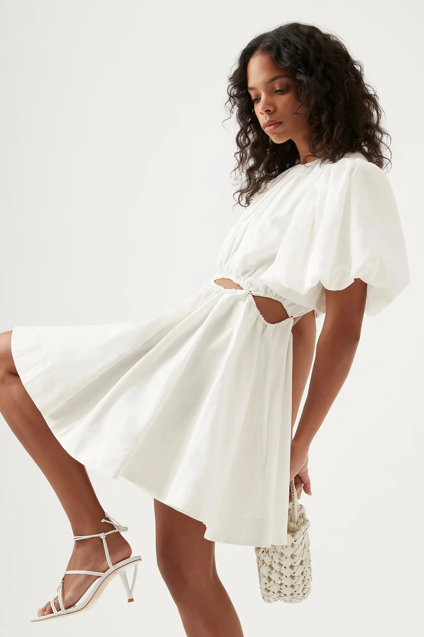 Aje Henriette Cut Out Mini Dress White Size 8 - Image 5