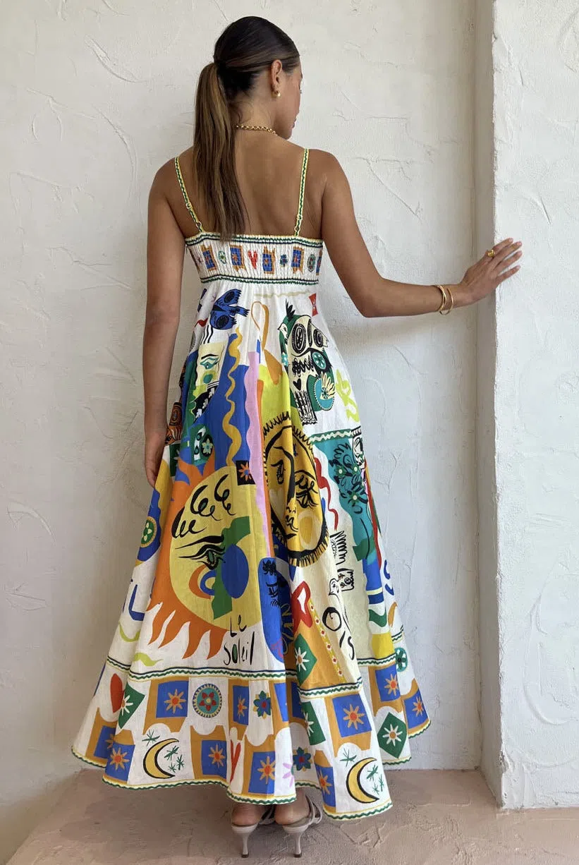 Alemais Soleil Sundress Print Size 14 - Image 3