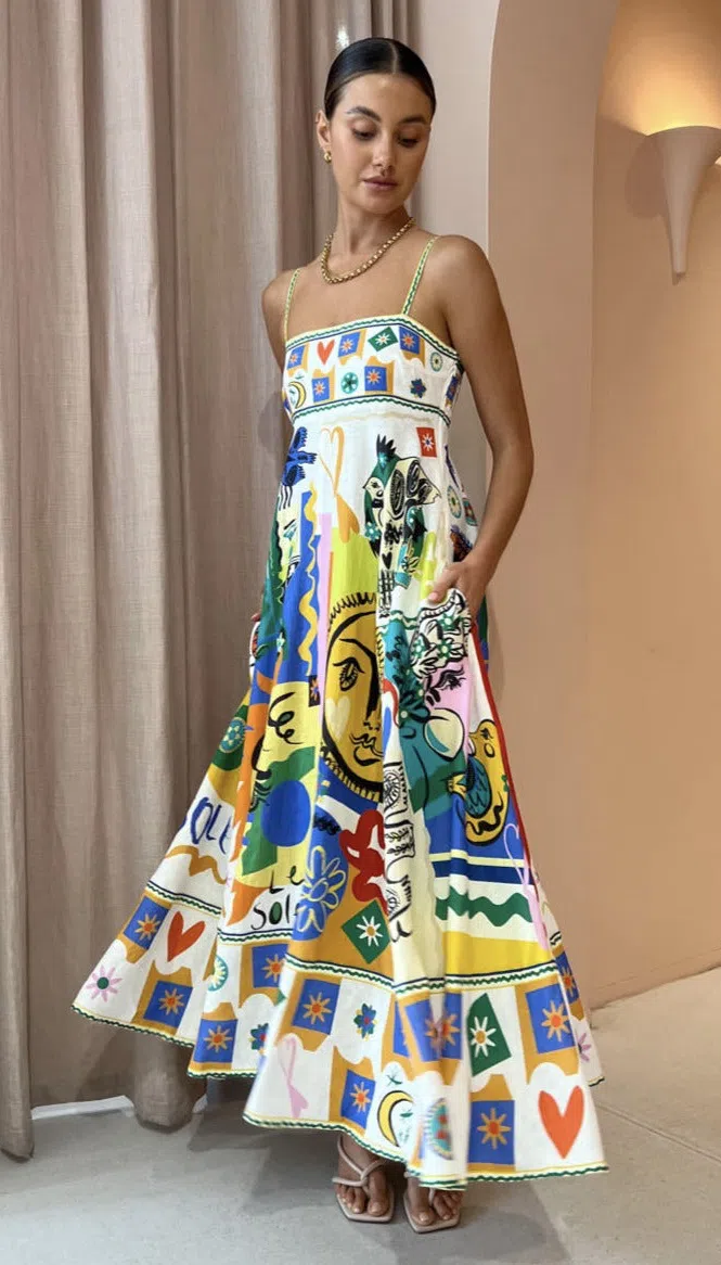 Alemais Soleil Sundress Print Size 14 - Image 1