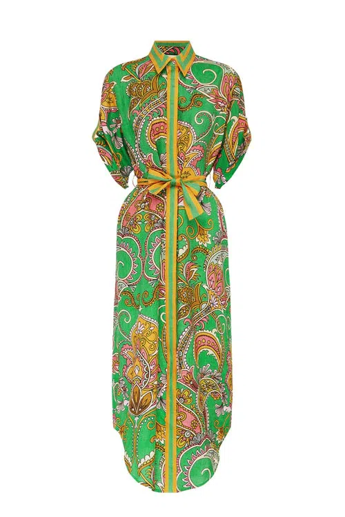 Alemais - Marion Shirt Dress Print - Size 12 - Image 4