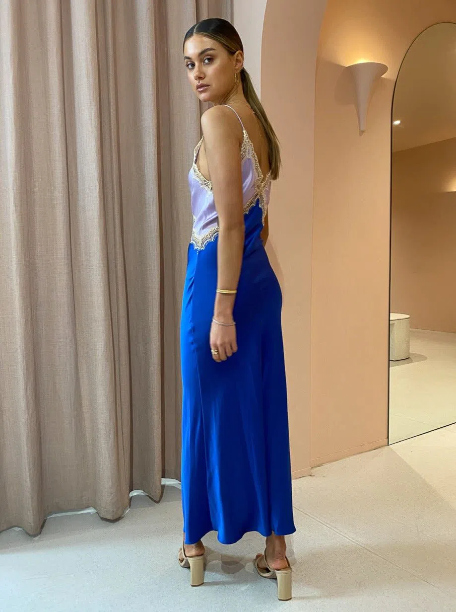 Ginia Sadie Dress in Lilac/Blue Size 10 - Image 2