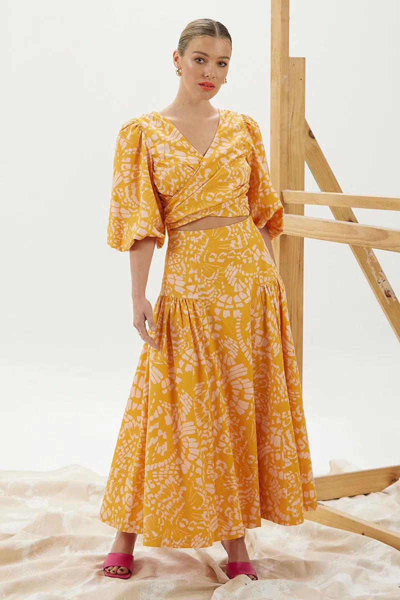 Mon Renn Monarch Dress Yellow Floral Size 8 - Image 1