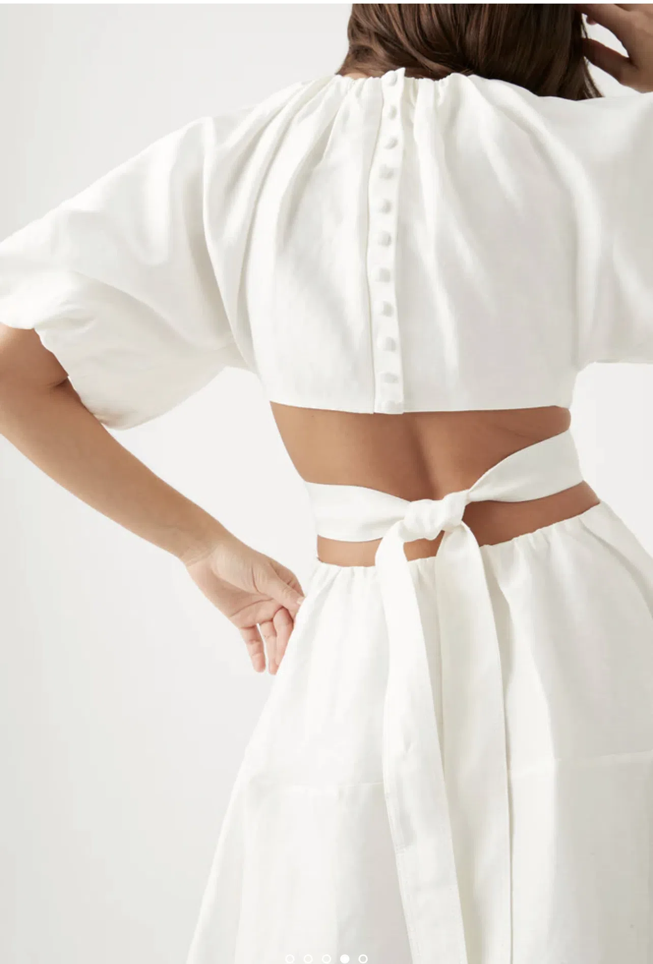 Aje Mimosa Cut Out Midi Dress White Size 8 - Image 2