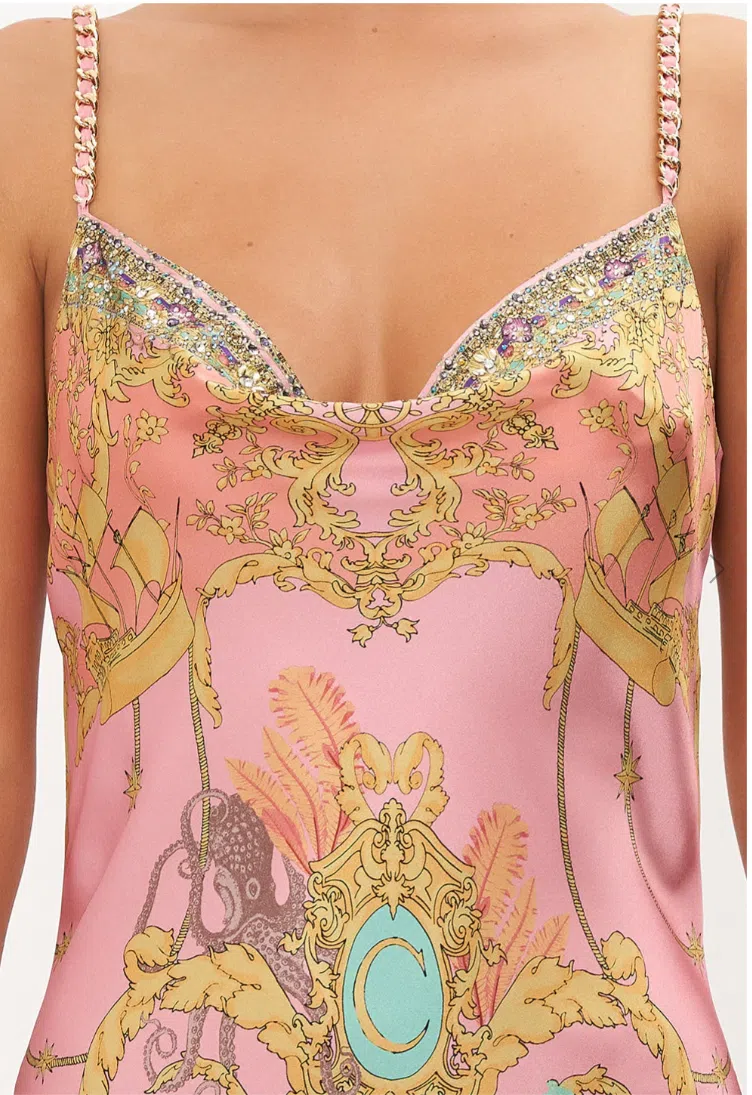 Camilla Mermaid Hotel Slip Dress Print Size XL/Au 16 - Image 3